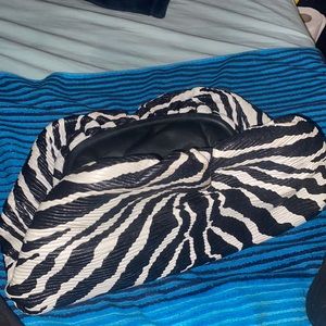 Coveted Bottega Veneta lamb skin Zebra oversized knot Clutch.